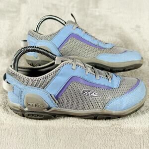 KEEN Shoes Girls‎ Size 6 Grey Blue Knotch Tracer Comfortable Sneaker Slip On